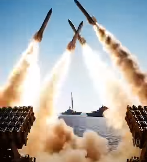 Fog, warships, and hidden danger. The Strait of Hormuz at its most tense.